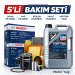 BOSCH Kia Ceed 1.6 Dizel Liqui Moly 4600 Motor Yağı Filtre Seti (2012-2018) 5 Li