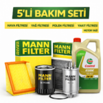 MANN Dacia Sandero 1.5 Dizel Castrol Edge 5W-30 Motor Yağı Filtre Seti (2010-2012) 5 Li