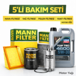 MANN Mazda 3 1.6 Dizel Liqui Moly 4600 Motor Yağı Filtre Seti (2010-2013) 5 Li