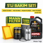 MANN Citroen Jumper 2.0 BlueHDi Dizel Motul X-Clean 5W-30 8 Lt Motor Yağı Filtre Seti (2015-2020) 5 Li