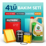 Filtron Mazda 2 1.5 Benzin Castrol Edge 5W-30 Motor Yağı Filtre Seti (2008-2015) 4 Lü