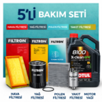 Filtron Ford B-MAX 1.5 Dizel Motul X-Clean 5W-30 Motor Yağı Filtre Seti (2012-2017) 5 Li