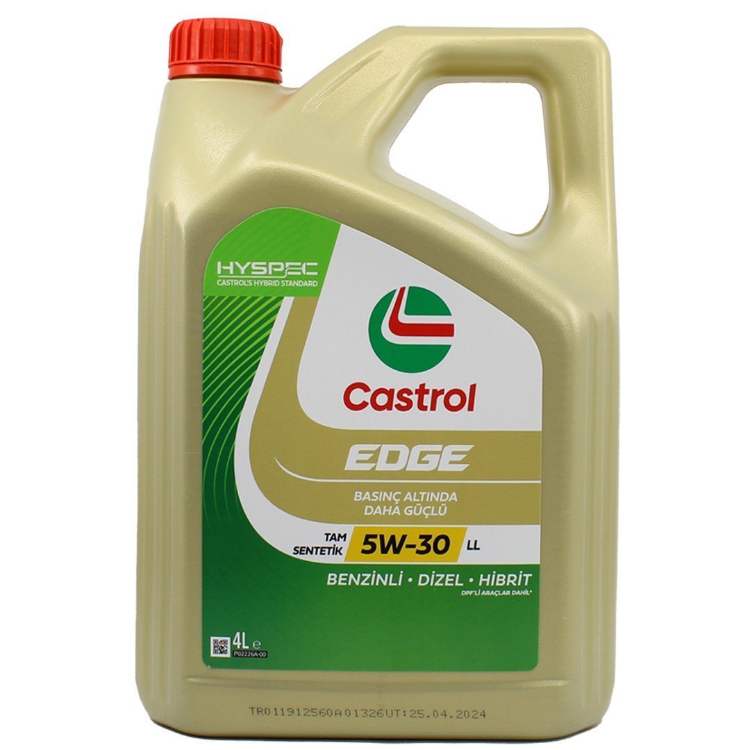castrol-edge-5w30-4lt.jpg Castrol Edge 5W30 LL 4 Lt Tam Sentetik Partiküllü Motor Yağı - Görsel 1